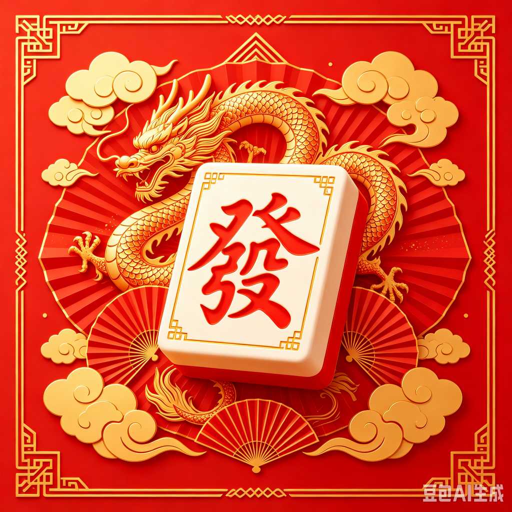 printed logo mahjong set