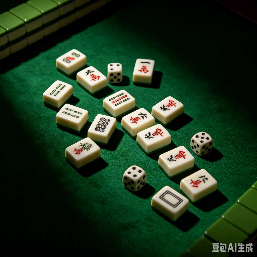 gradient green mahjong set