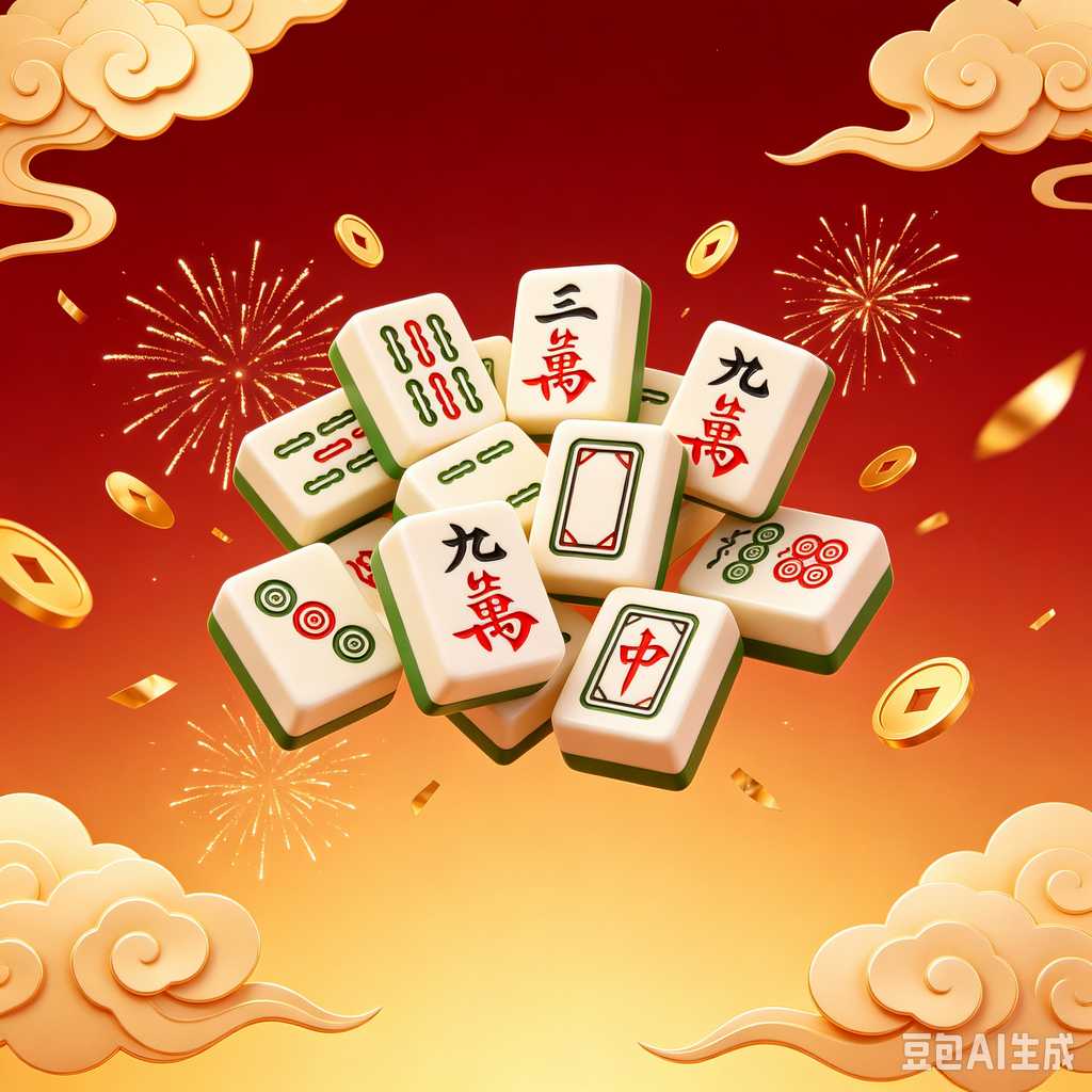 flat print mahjong set